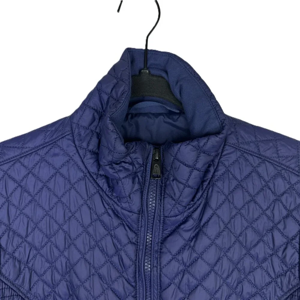 The North Face Women's Quilted Insulated Luna Jacket Coat Blue Medium - Picture 2 of 9